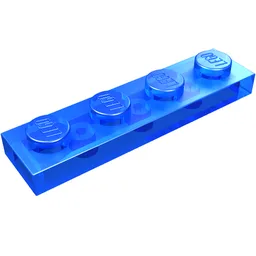 Plate 1 x 4 / Trans-Dark Blue