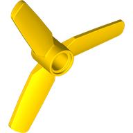 Lego Propeller 3 Blades 5 Diameter, Pin Hole / Yellow