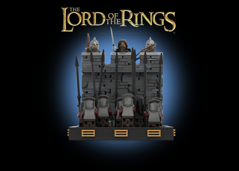 Lego Aragorn's stand at Helm's Deep - LOTR 2/3