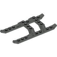 Lego Helicopter Skid Rails 12 x 6 / Dark Gray
