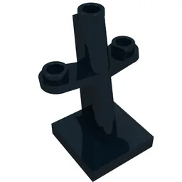 Boat, Mast 2 x 2 x 3 Inclined with Stud on Top and Two Sides / Black