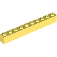Brick 1 x 10 / Bright Light Yellow