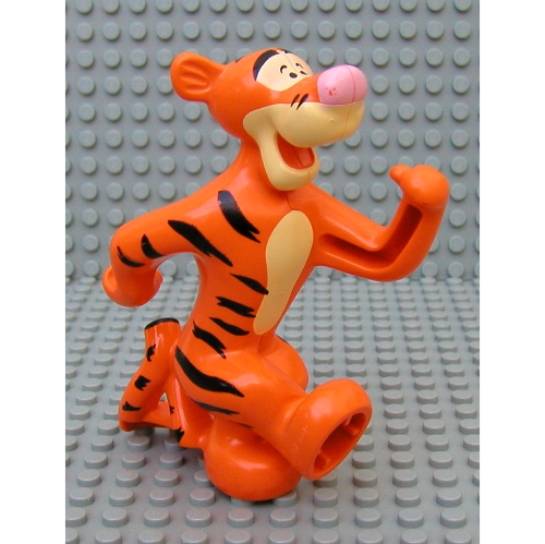 Lego Duplo Figure with Black Tiger Stripes Print (Tigger) / Orange