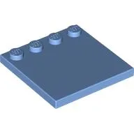 Plate Special 4 x 4, Studs on One Edge Plain] / Medium Blue