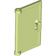 Lego Door 1 x 2 x 3 with Vertical Handle, Round Handle Holes on Back / Yellowish Green