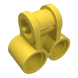 Technic Axle and Pin Connector Perpendicular Double / Yellow