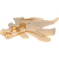 Lego Flames 5 x 7 x 1 x 1/3 with Studs, Handle / Trans-Orange