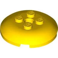 Dish 4 x 4 with 4 Studs / Yellow