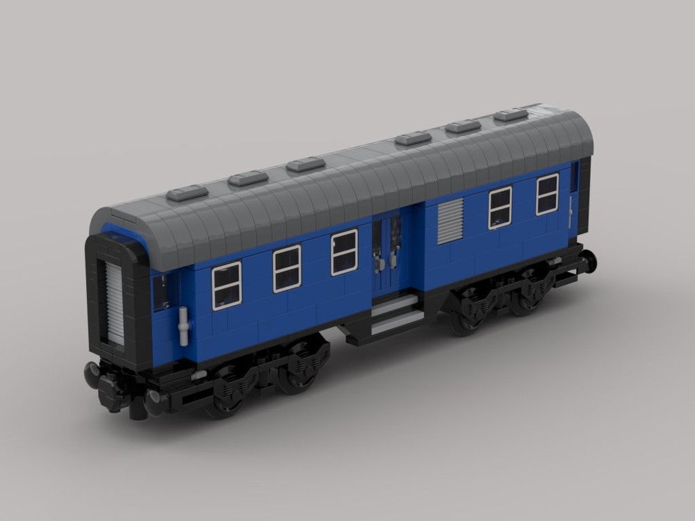 Lego Construction train passenger car from the german federal railway
