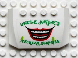 Wedge 4 x 6 x 2/3 Triple Curved with Uncle Joker's Icecream Surprise Pattern (Sticker) - Set 7888