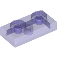 Lego Plate 1 x 2 / Trans-Purple