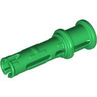 Lego Technic Pin Long with Friction Ridges Lengthwise and Stop Bush [3 Lateral Holes, Big Pin Hole] / Green