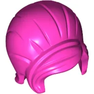 Hair Beehive Style with Sideways Fringe / Dark Pink