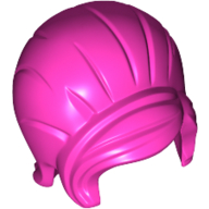 Lego Hair Beehive Style with Sideways Fringe / Dark Pink