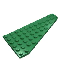 Wedge, Plate 7 x 12 Wing Left / Green