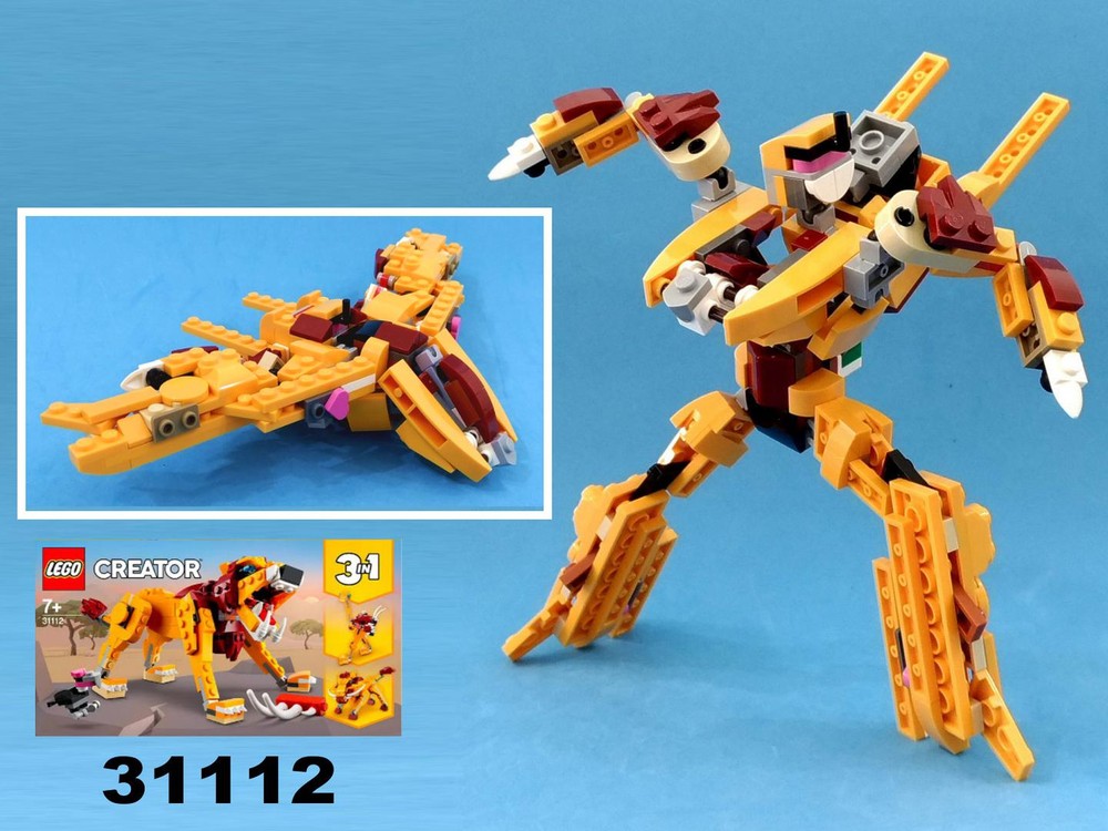 Lego Transformer Benatar Ship from Creator set 31112: Wild Lion