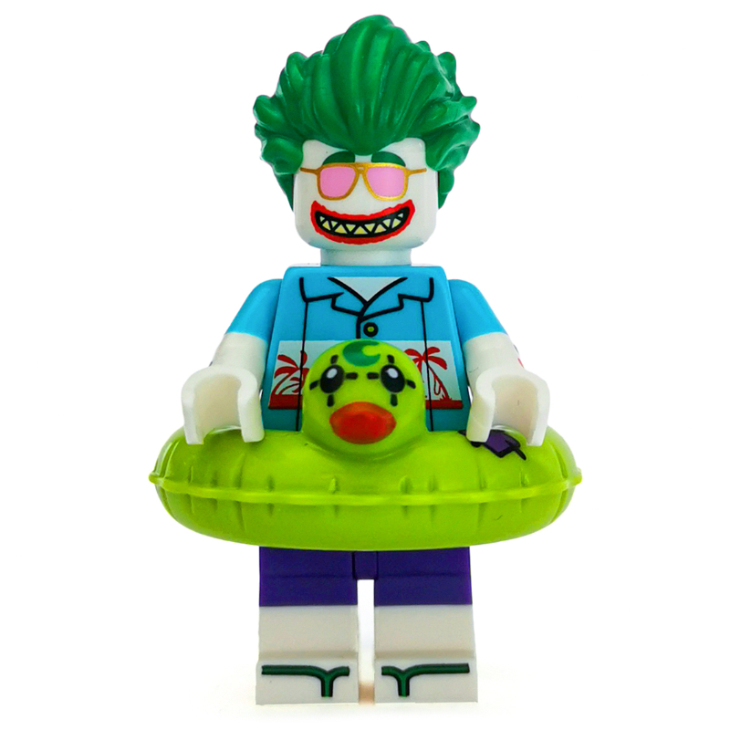 Lego The Joker in Medium Azure Shirt and Duck Float (CMF)