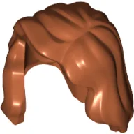 Hair Mid-Length with Part over Front of Right Shoulder / Dark Orange
