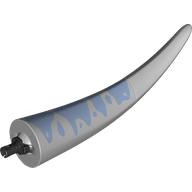 Lego Animal Body Part, Dinosaur, Tyrannosaurus Rex Tail, with Pin, Sand Blue Stripes Print / Light Bluish Gray