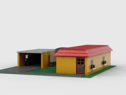 Minifig scale house with interior