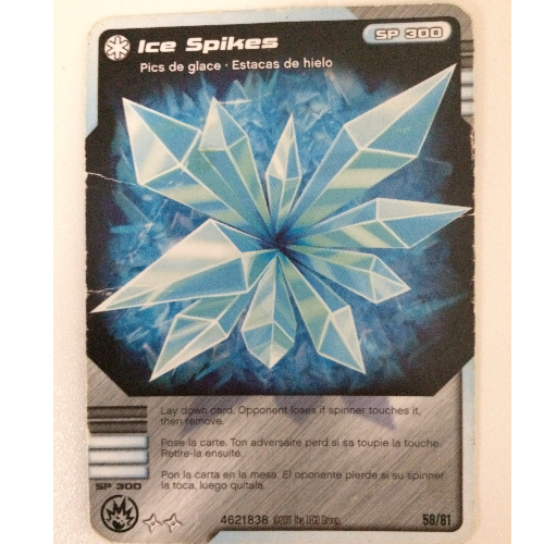 Lego Trading Card, Ninjago Deck #1: 58 - Ice Spikes - North American Version / [No Color/Any Color]