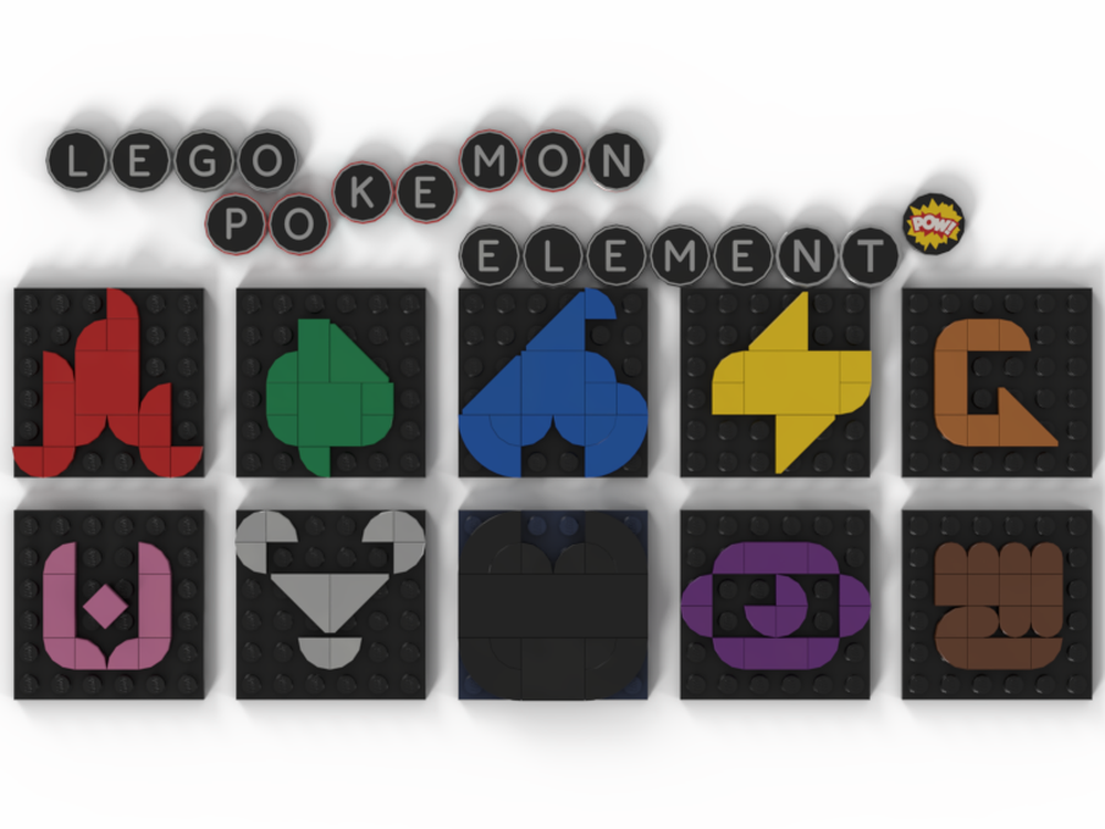 LEGO pokemon card elements