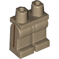 Lego Hips and Dark Tan Legs with Reddish Brown Stripe / Line / Dark Tan