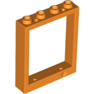 Lego Door Frame 1 x 4 x 4, Holes (Lift) / Orange
