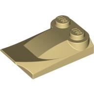 Lego Brick Wedged, Curved 2 x 3 x 2/3 Two Studs, Wing End / Tan