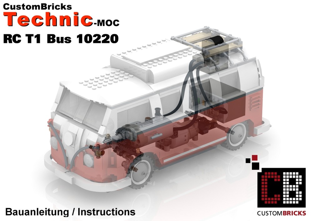Lego Full RC 10220 T1-Bus with PF