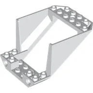 Aircraft Fuselage Straight Aft Section 6 x 8 x 4 with Opening / White