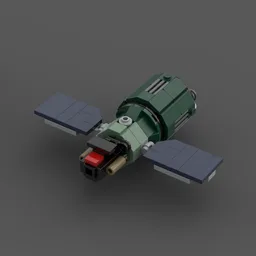 Skif 17F19 soviet Space Laser Weapon platform (1:110 Saturn V scale) Almaz/Salyut/DOS