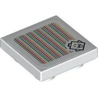 Tile Special 2 x 2 Inverted with King Boo, Barcode Print (Sticker) / White