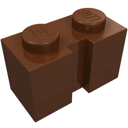 Brick Special 1 x 2 with Groove / Reddish Brown