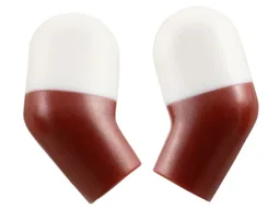 Arm, (Matching Left and Right) Pair with Molded White Short Sleeves  Pattern / Dark Red