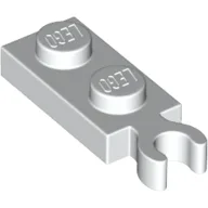 Plate Special 1 x 2 with Clip Vertical on End / White
