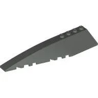 Brick Wedged, Curved 12 x 3 Left / Dark Gray