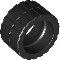 Lego Tyre 24 x 14 Shallow Tread (Tread Small Hub), Band Around Center of Tread / Black