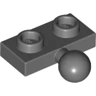 Plate Special 1 x 2 with 5.9mm Centre Side Towball / Dark Bluish Gray