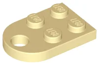 Plate Special 3 x 2 with Rounded End, Hole