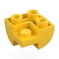 Brick Curved Inverted 2 x 2 x 1, Corner / Yellow