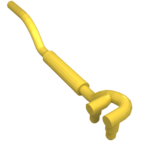 Lego Exhaust Pipe Twin Inlet 11L Left / Yellow