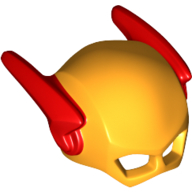 Lego Mask with Lightning Bolt Wings, Red Wings Print (Reverse Flash) / Bright Light Orange