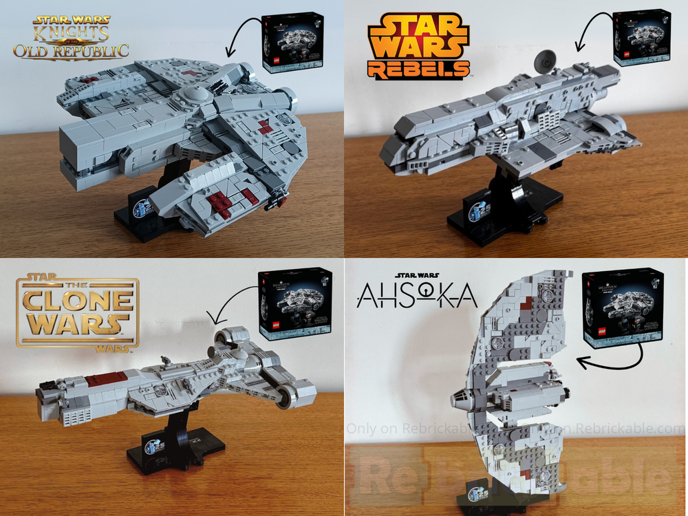 Lego MOC - 75375 Milenium Falcon alternate builds 4 pack - bundle #3