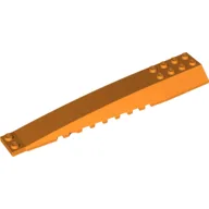 Brick Wedged, Curved 16 x 4 Triple with Inner Ridges / Orange