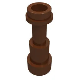 Equipment Telescope / Torch / Spyglass, Support Round 1 x 1 x 1 2/3 / Reddish Brown