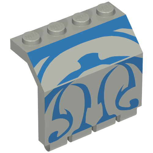 Lego Hinge Panel 2 x 4 x 3 1/3 with Blue SW Gungan Sub Print [7161]