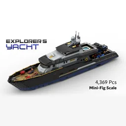 Explorer's Yacht - Mini-fig scale - full interior