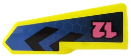 Technic, Panel Fairing #21 Very Small Smooth, Side B with Blue Honeycomb, Black Chevrons and Dark Pink '12' Pattern (Sticker) - Set 42164