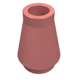 Cone 1 x 1 [No Top Groove] / Sand Red